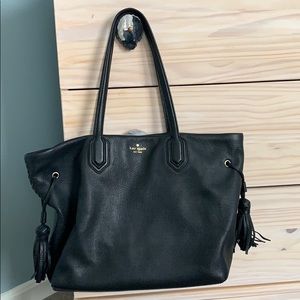 Kate Spade black leather tote